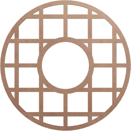 Ekena Millwork O'Neal Wood Fretwork Pierced Ceiling Medallion, Wood (Paint Grade), 24"OD x 8 3/4"ID x 3/8"T CMWP24X24X0375ONMF